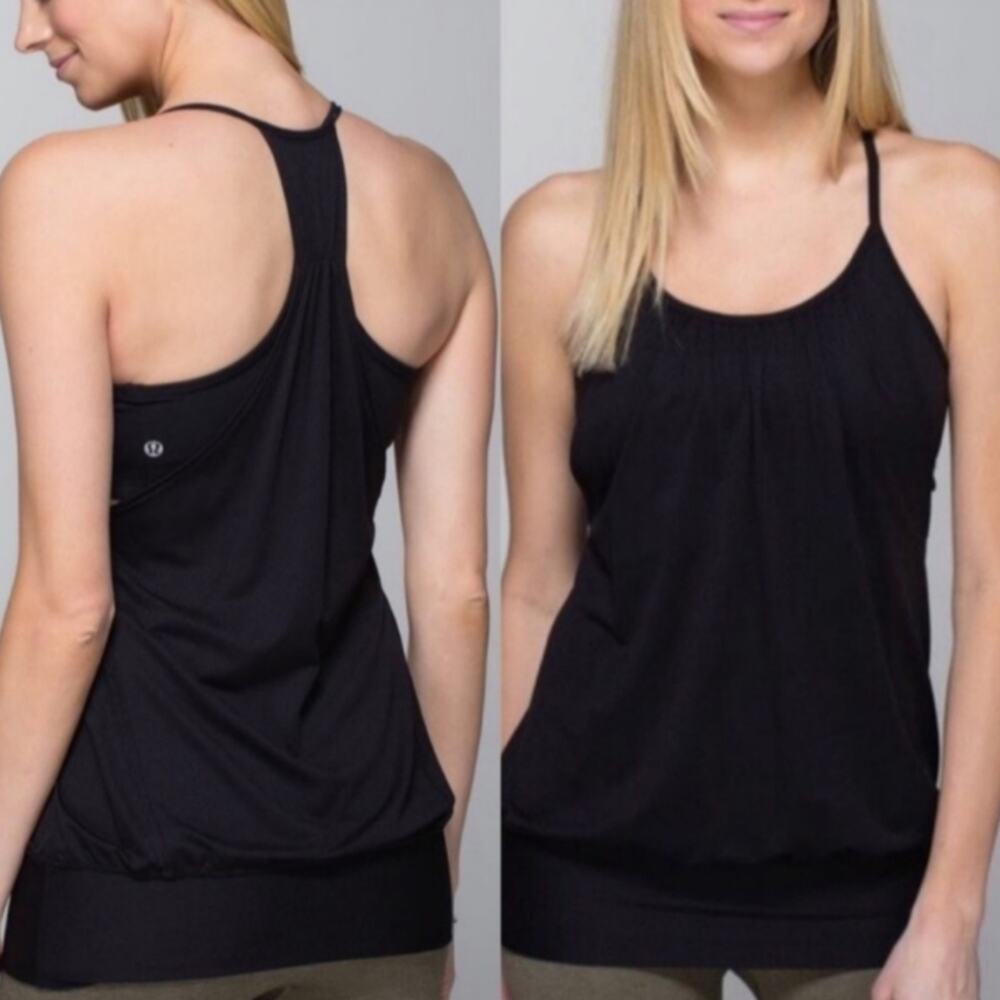 Lululemon No Limits Black Tank Top 4 Active Yoga Workout Exercise